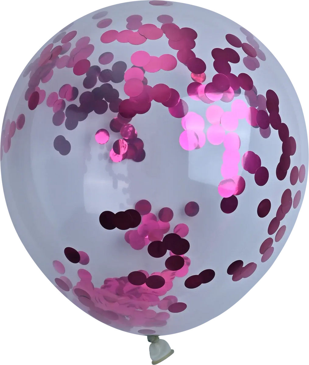 Elitex 12" Pink Confetti Latex Balloon 10ct A. L. Party Balloons