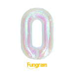 40" (inch) Iridescent Number from 0 to 9, Foil Balloon