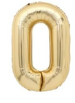 40" (inch) White Gold Number from 0 to 9, Foil Balloon (Copy)