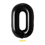 40" (inch) Black Number from 0 to 9, Foil Balloon