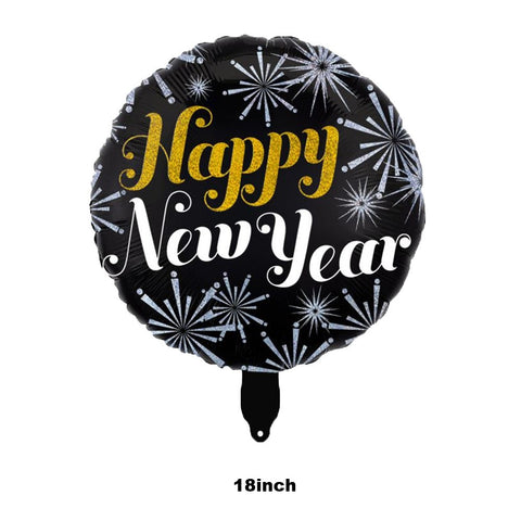 18" Sparkle Happy New Year -Flat - A. L. Party Balloons