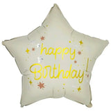 18" Happy Birthday Star, Matte, Choose Color