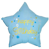 18" Happy Birthday Star, Matte, Choose Color