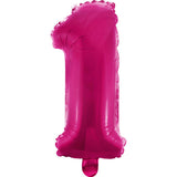 14" Number Hot Pink Foil -Single Pack-Choose Number Balloon Exchange