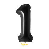 40" (inch) Black Number from 0 to 9, Foil Balloon