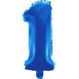 14"  Number Royal Blue Foil - Single Pack-Choose Number Balloon Exchange