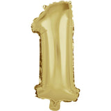 14"  Number 1 Gold - Single Pack Balloon Exchange