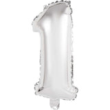 14" Number Silver Foil - Single Pack=Choose Number Balloon Exchange