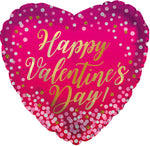 9" Airfill Only Happy Valentine's Day Glitter Dots Foil Balloon