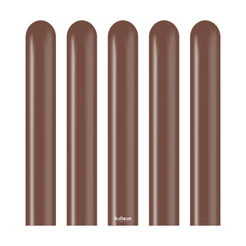 Kalisan Nozzle Up Standard Chocolate Brown - 360 Modelling 3"/60", 50 Pieces