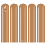 Kalisan Nozzle Up Standard Caramel Brown - 360 Modelling 3"/60", 50 Pieces