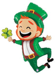 39" Foil Shape Jumping Leprechaun Foil Balloon