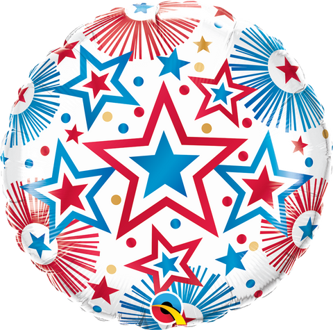 18" Patriotic Stars Foil Balloon