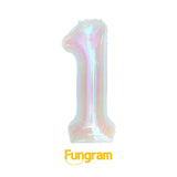 40" (inch) Iridescent Number from 0 to 9, Foil Balloon