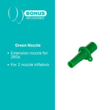 Green Nozzle for 2 Bonus inflators, 1 count