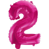 14" Number Hot Pink Foil -Single Pack-Choose Number Balloon Exchange