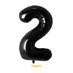 40" (inch) Black Number from 0 to 9, Foil Balloon