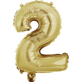 14" Number White Gold Foil - Single Pack-Choose Number Balloon Exchange