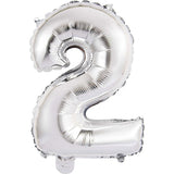 14" Number Silver Foil - Single Pack=Choose Number Balloon Exchange