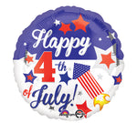 18" Happy 4th Balloon