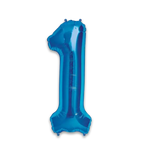 34" (inch) Royal Blue Number from 0 to 9, Foil Balloon