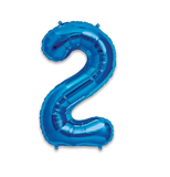 34" (inch) Royal Blue Number from 0 to 9, Foil Balloon