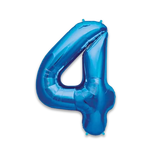34" (inch) Royal Blue Number from 0 to 9, Foil Balloon