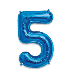 34" (inch) Royal Blue Number from 0 to 9, Foil Balloon