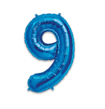 34" (inch) Royal Blue Number from 0 to 9, Foil Balloon
