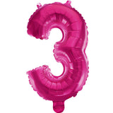 14" Number Hot Pink Foil -Single Pack-Choose Number Balloon Exchange