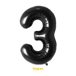 40" (inch) Black Number from 0 to 9, Foil Balloon