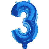 14"  Number Royal Blue Foil - Single Pack-Choose Number Balloon Exchange