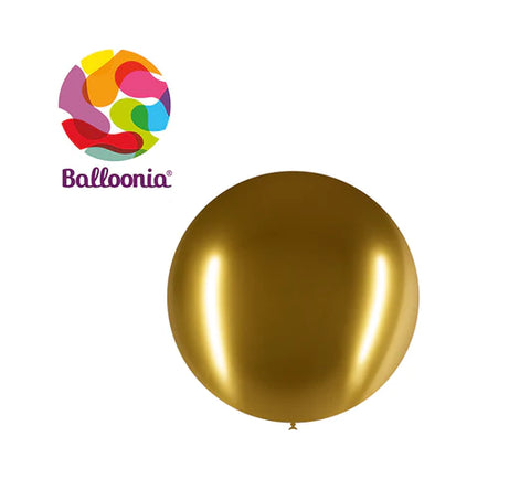 Balloonia 2FT Balloon Brilliant Latex Gold 5CT