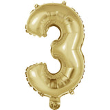 14" Number White Gold Foil - Single Pack-Choose Number Balloon Exchange