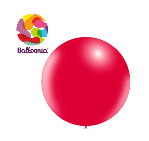 Balloonia 2FT Balloon Pastel Latex Red 10CT