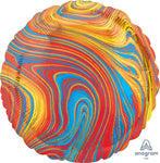 18" Marblez Colorful Circle Foil Balloon