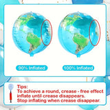 22" Transparent Globe Balloons - Earth Balloon
