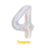 40" (inch) Iridescent Number from 0 to 9, Foil Balloon