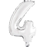 14" Number Silver Foil - Single Pack=Choose Number Balloon Exchange