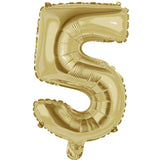 14" Number White Gold Foil - Single Pack-Choose Number Balloon Exchange