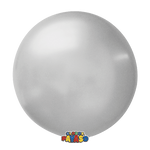 Globos Payaso 24in Balloon Metallic Silver 3ct