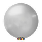 Globos Payaso 24in Balloon Metallic Silver 3ct