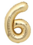 40" (inch) White Gold Number from 0 to 9, Foil Balloon (Copy)