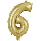 14" Number White Gold Foil - Single Pack-Choose Number Balloon Exchange