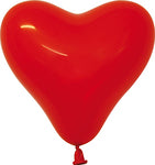 6" Fashion Red Heart 50/pk, Sempertex