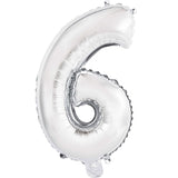14" Number Silver Foil - Single Pack=Choose Number Balloon Exchange