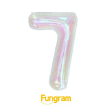 40" (inch) Iridescent Number from 0 to 9, Foil Balloon