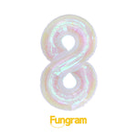 40" (inch) Iridescent Number from 0 to 9, Foil Balloon