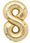 40" (inch) White Gold Number from 0 to 9, Foil Balloon (Copy)