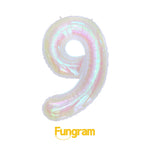 40" (inch) Iridescent Number from 0 to 9, Foil Balloon